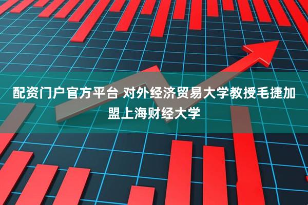 配资门户官方平台 对外经济贸易大学教授毛捷加盟上海财经大学
